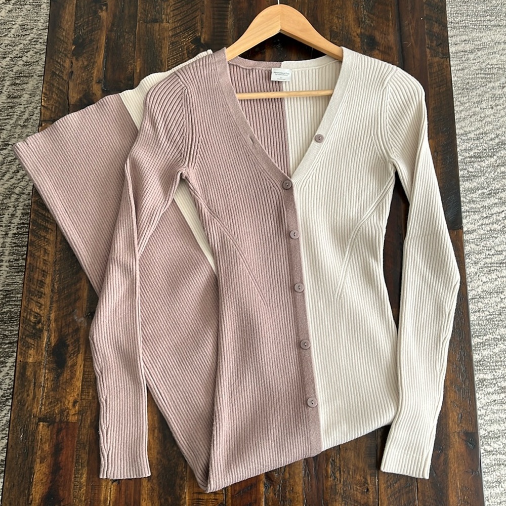 Split Color / Half & Half Spliced Midi Dress - Li… - image 1